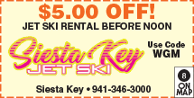 Special Coupon Offer for Siesta Key Jet Ski Rentals & Tours